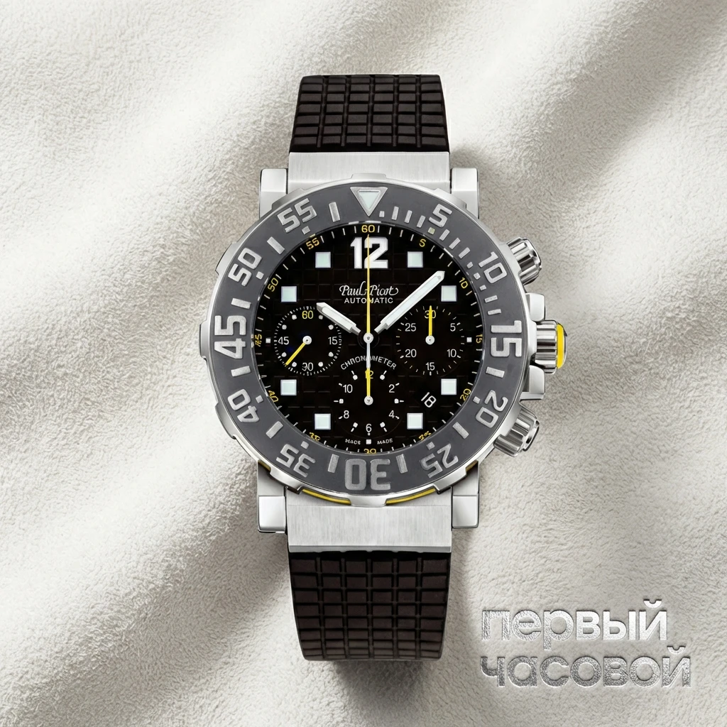 Купить элитные часы  Le Plongeur C-Type Chronograph Limited Edition P4116-20GR-563YLW: в наличии в Москве!