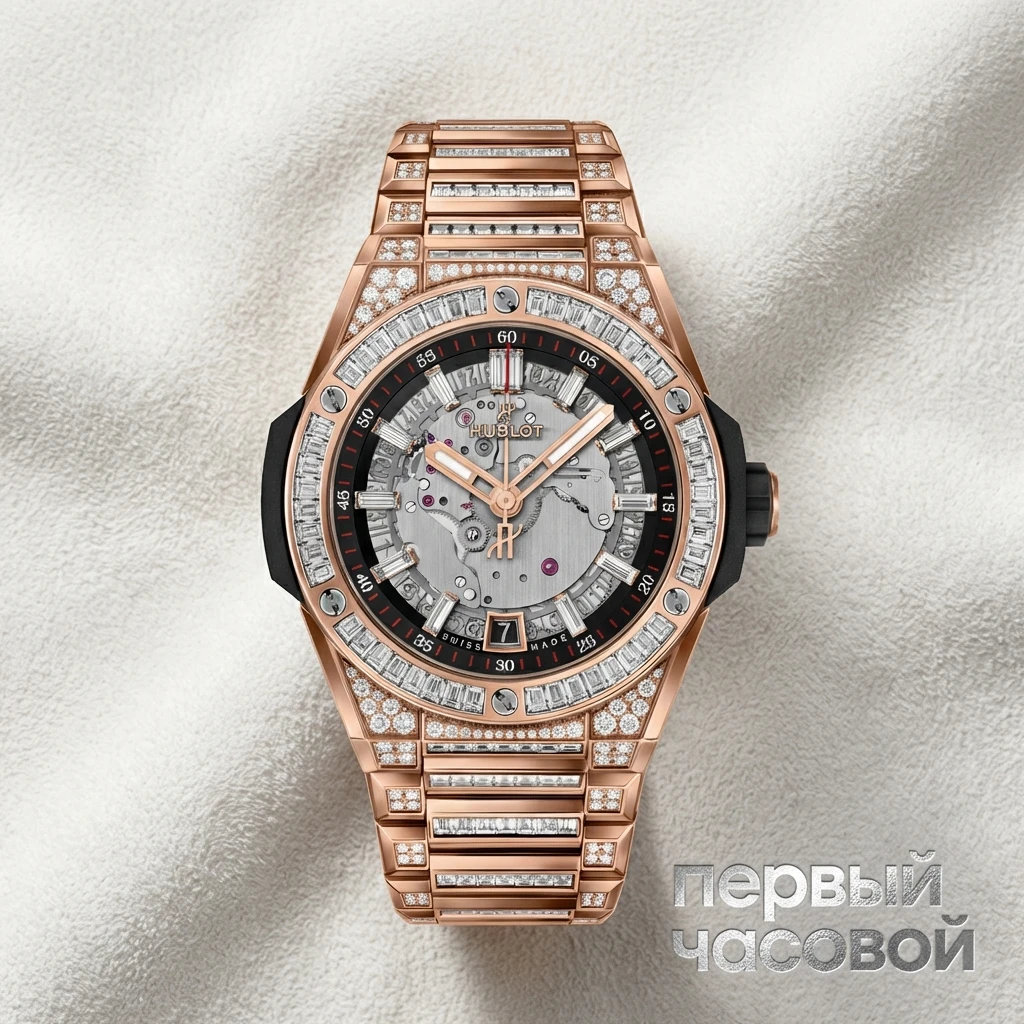Купить элитные часы Hublot Big Bang Integrated Time Only King Gold Jewellery 456.OX.0180.OX.9804: в наличии в Москве!
