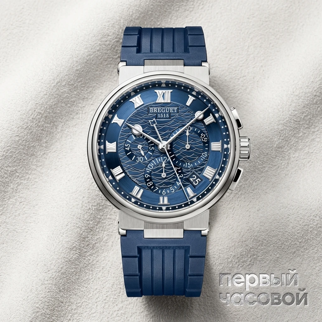 Breguet Marine Chronograph 2019 White Gold Blue Dial 5527bb/y2/5wv