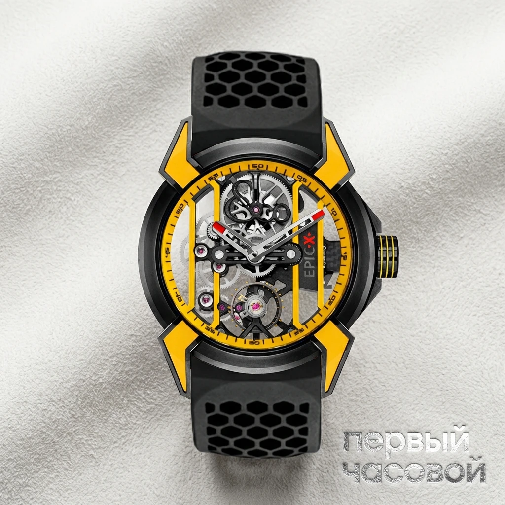 Купить элитные часы Jacob &amp; Co Epic X Racing Yellow EX100.21.YR.YB.ALA4A: в наличии в Москве!
