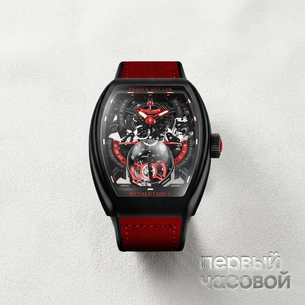 Купить элитные часы Franck Muller Mens Collection Vanguard Revolution 3 Skeleton V 50 REV 3 SQT NR BR (ER): в наличии в Москве!
