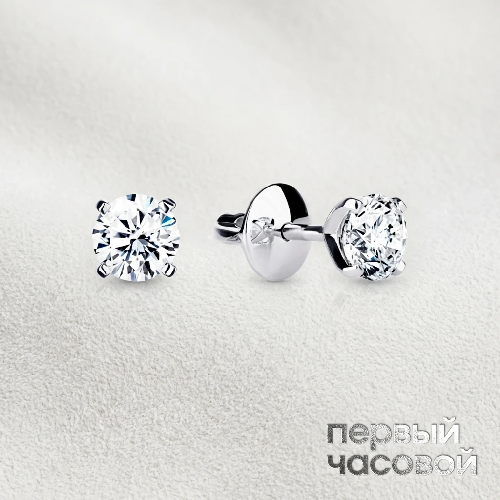 Купить украшение Studio jewelry Серьги 1,11/1,11 Ct. J/If (3 Excellent) : в наличии в Москве!