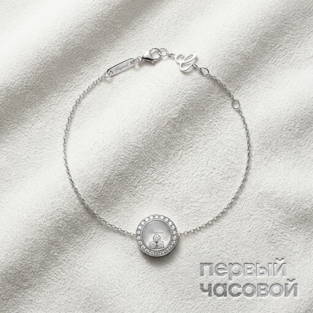 Купить украшение Chopard Браслет HAPPY DIAMONDS ICONS 85A018-1201: в наличии в Москве!