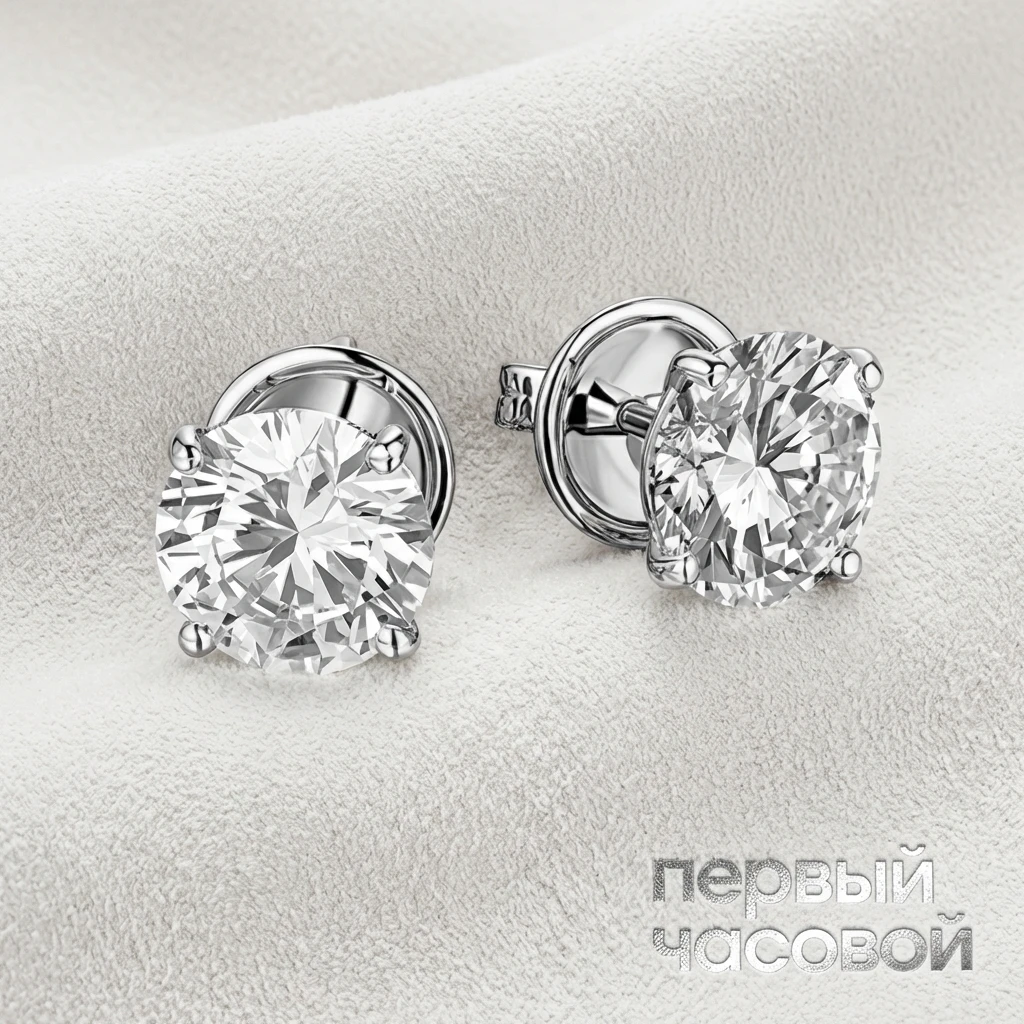 Купить украшение Studio jewelry Серьги С Бриллиантами 2,00/2,02 Ct. G/Vs2 : в наличии в Москве!
