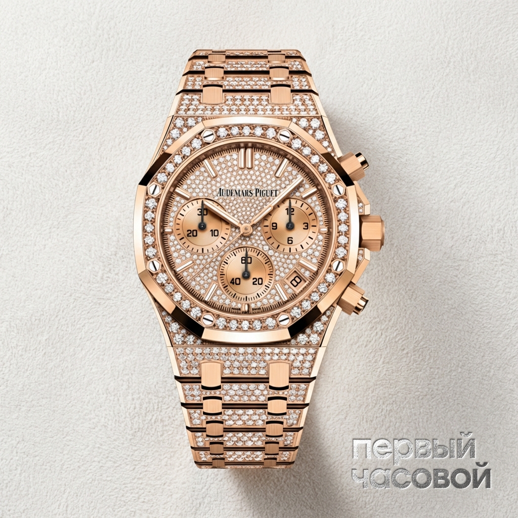 Audemars Piguet Royal Oak Chronograph 41Mm Full Pave Diamonds