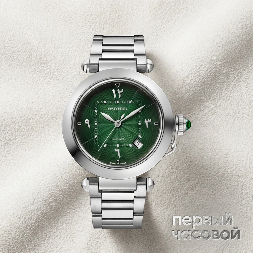 Cartier Pasha Automatic Green Dial Limited Edition 200 Pcs WSPA0022