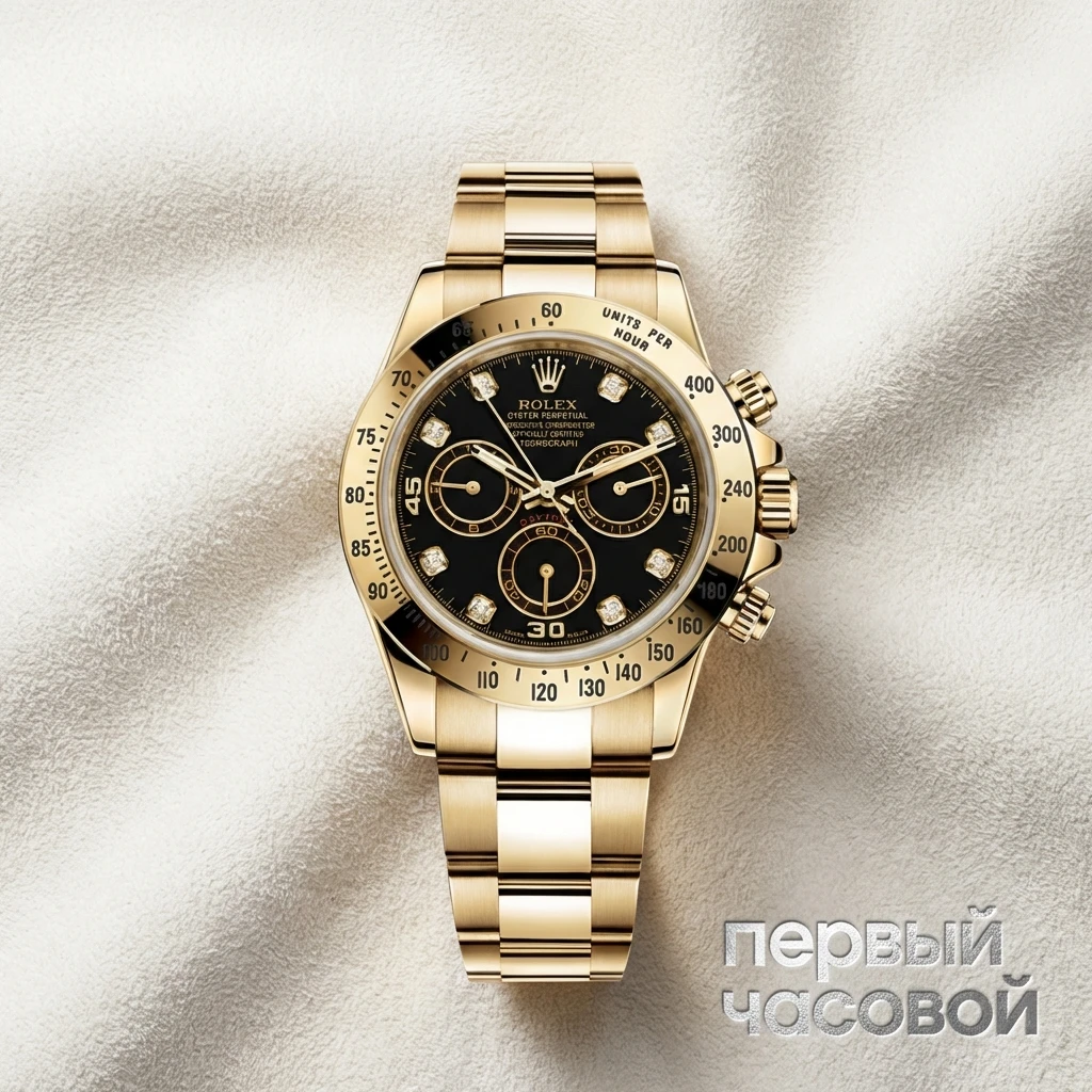 Rolex Oyster Perpetual Cosmograph Daytona Yellow Gold Diamonds Black Dial 116528