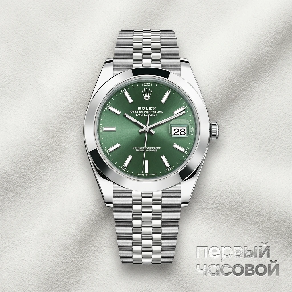 Купить элитные часы Rolex Oyster Perpetual Datejust 41 mm Mint Green 126300: в наличии в Москве!