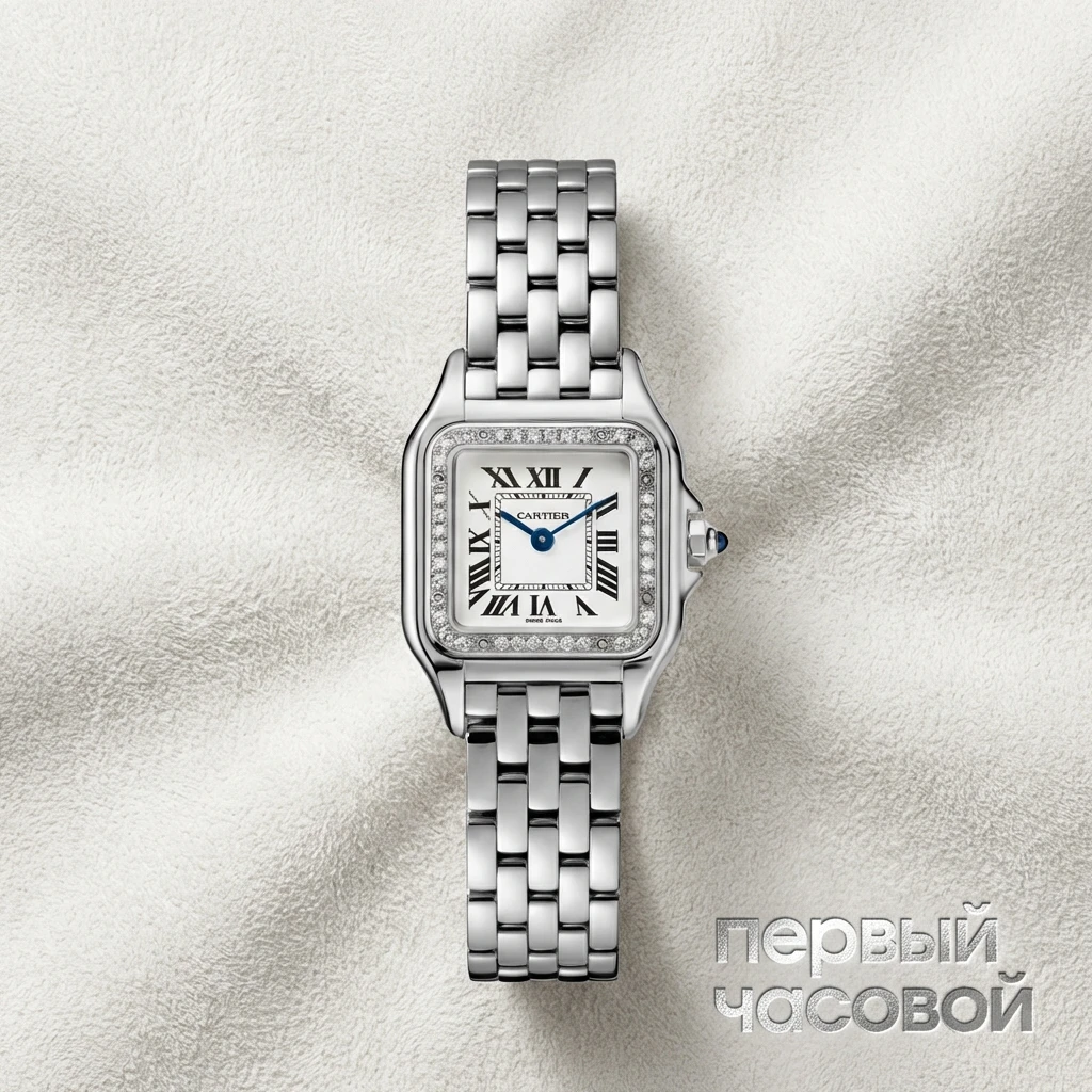 Купить элитные часы Cartier Panthere Medium Steel And Diamonds Small W4PN0007: в наличии в Москве!