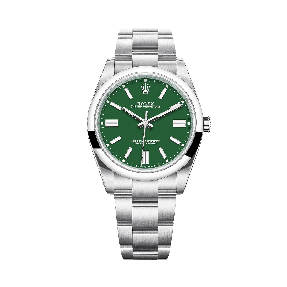Купить элитные часы Rolex Oyster Perpetual 41 mm Green Dial 124300: в наличии в Москве!