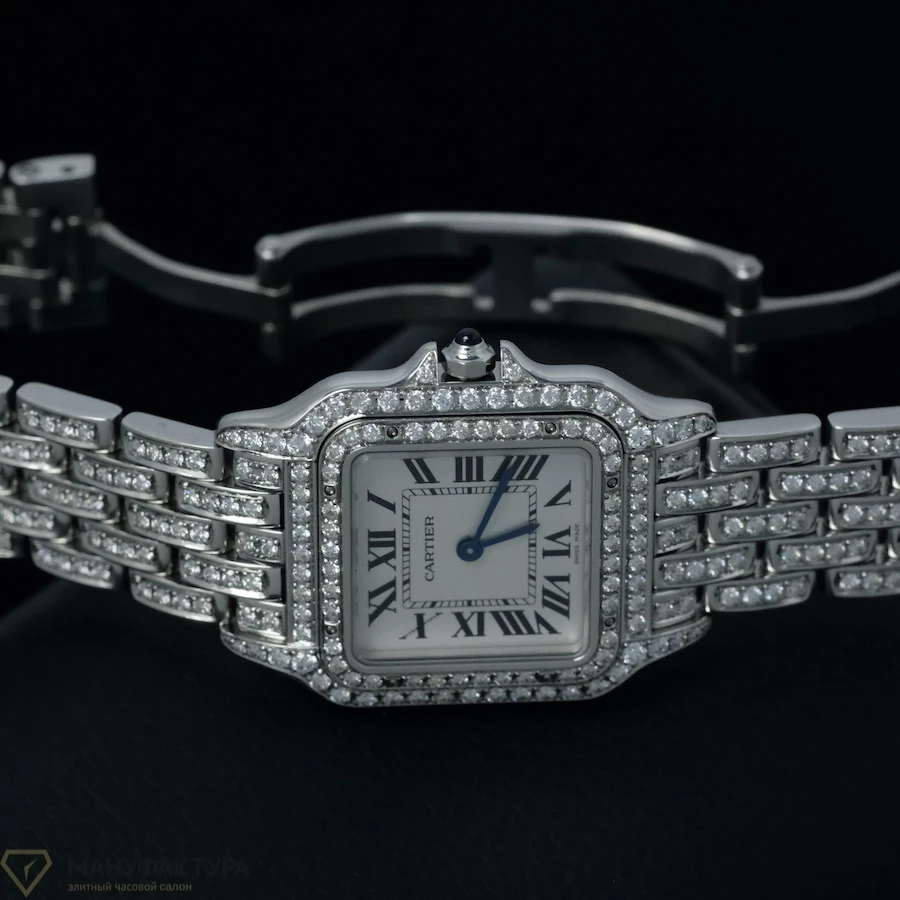 Купить элитные часы Cartier Panthère De Cartier Medium Steel Custom Diamonds WSPN0007 FIX: в наличии в Москве!