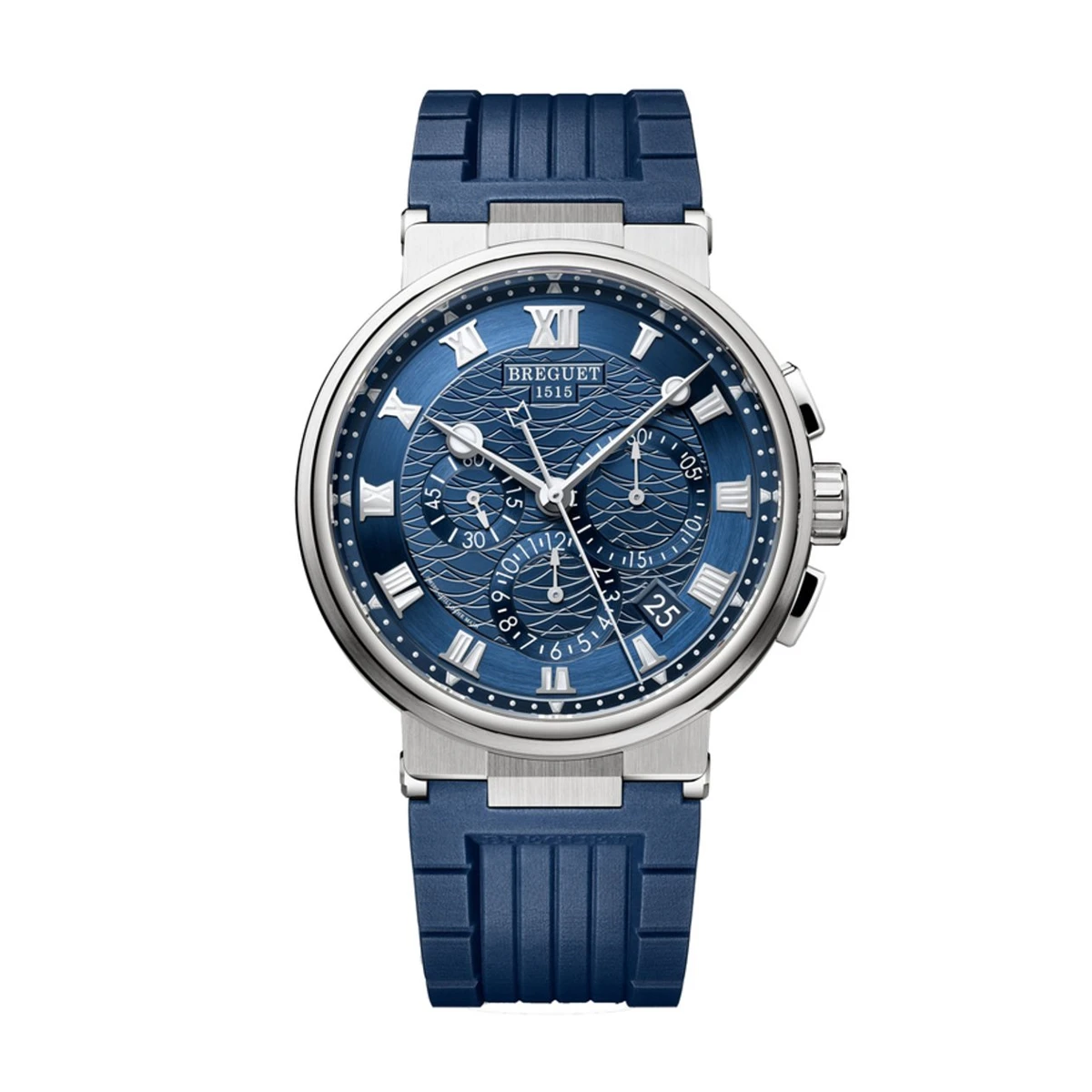 Купить элитные часы Breguet Marine Chronograph White Gold Blue Dial 5527 5527BB/Y2/5WV: в наличии в Москве!