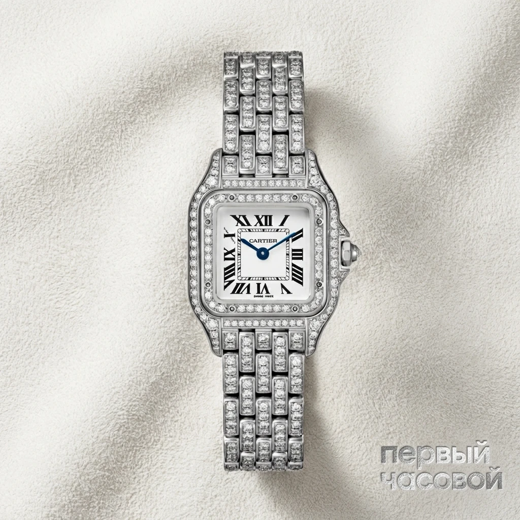 Cartier Panthère De Cartier Medium Steel Custom Diamonds WSPN0007 FIX