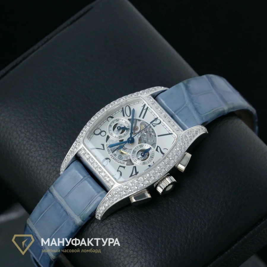 Купить элитные часы Girard-Perregaux Richeville Chronograph Custom Diamonds 2650: в наличии в Москве!