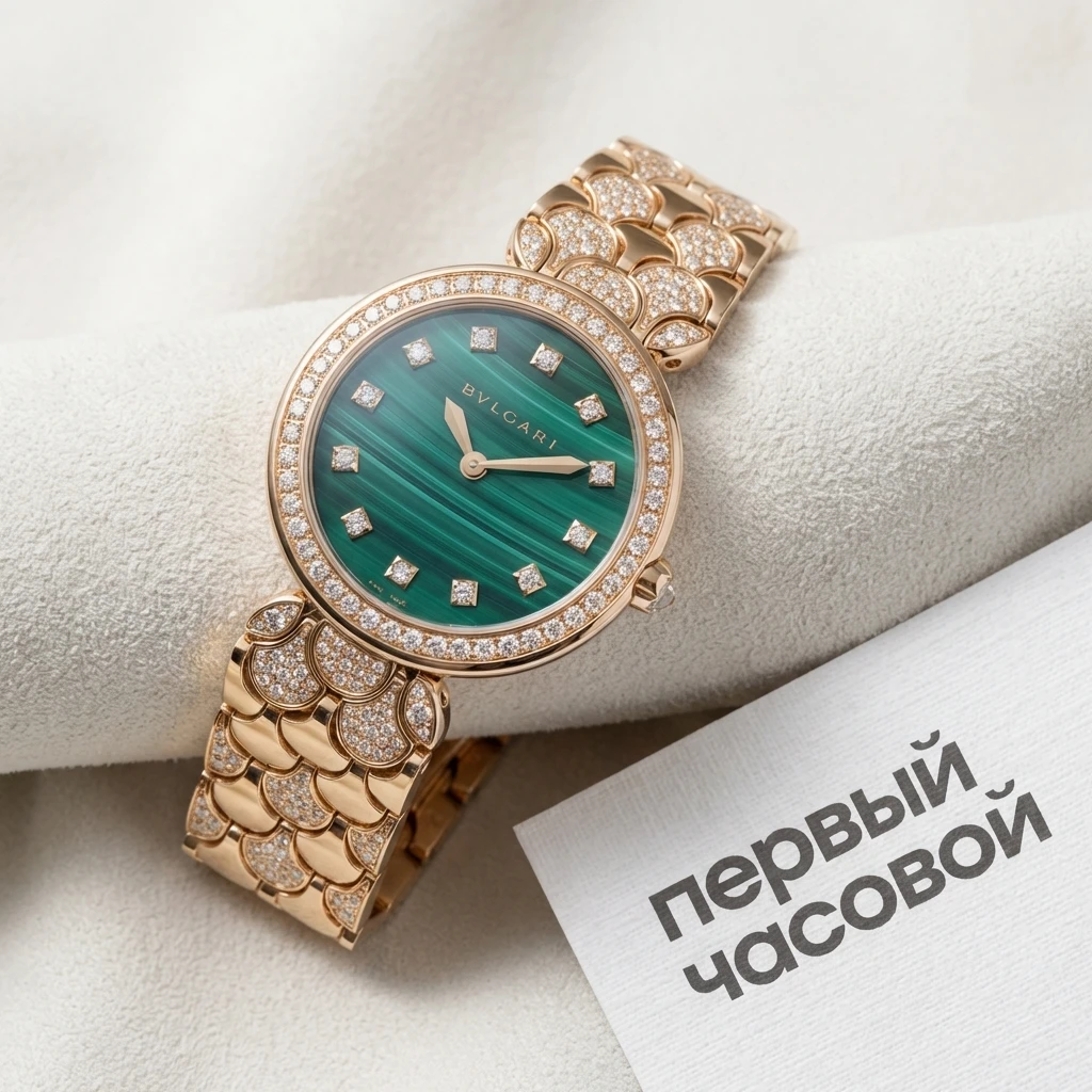 Купить элитные часы Bvlgari DIVAS’ DREAM WATCH Malachite Dial 33 mm 103521: в наличии в Москве!