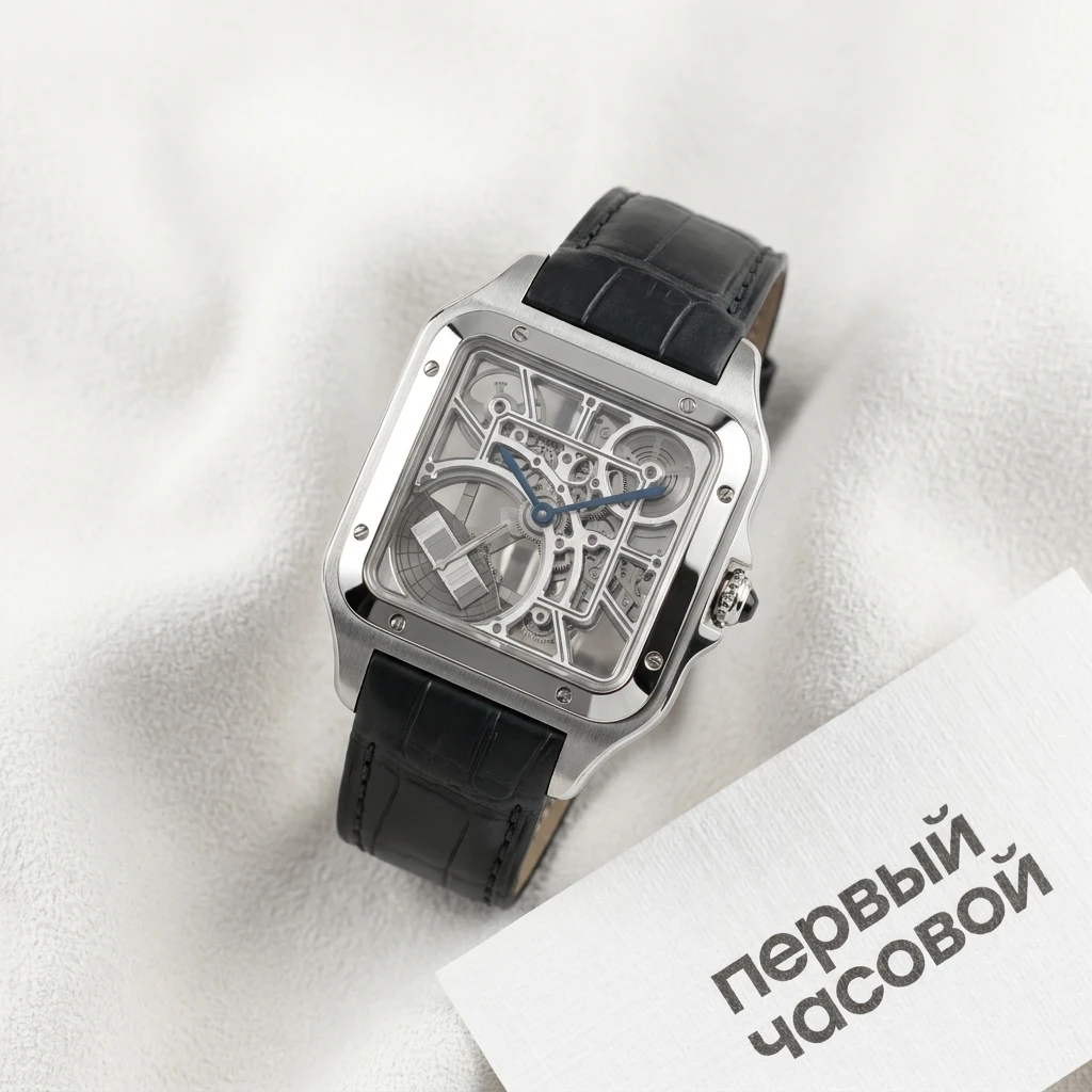 Купить элитные часы Cartier SANTOS-DUMONT SKELETON WATCH EQUIPPED WITH A MICRO-ROTOR WHSA0032: в наличии в Москве!