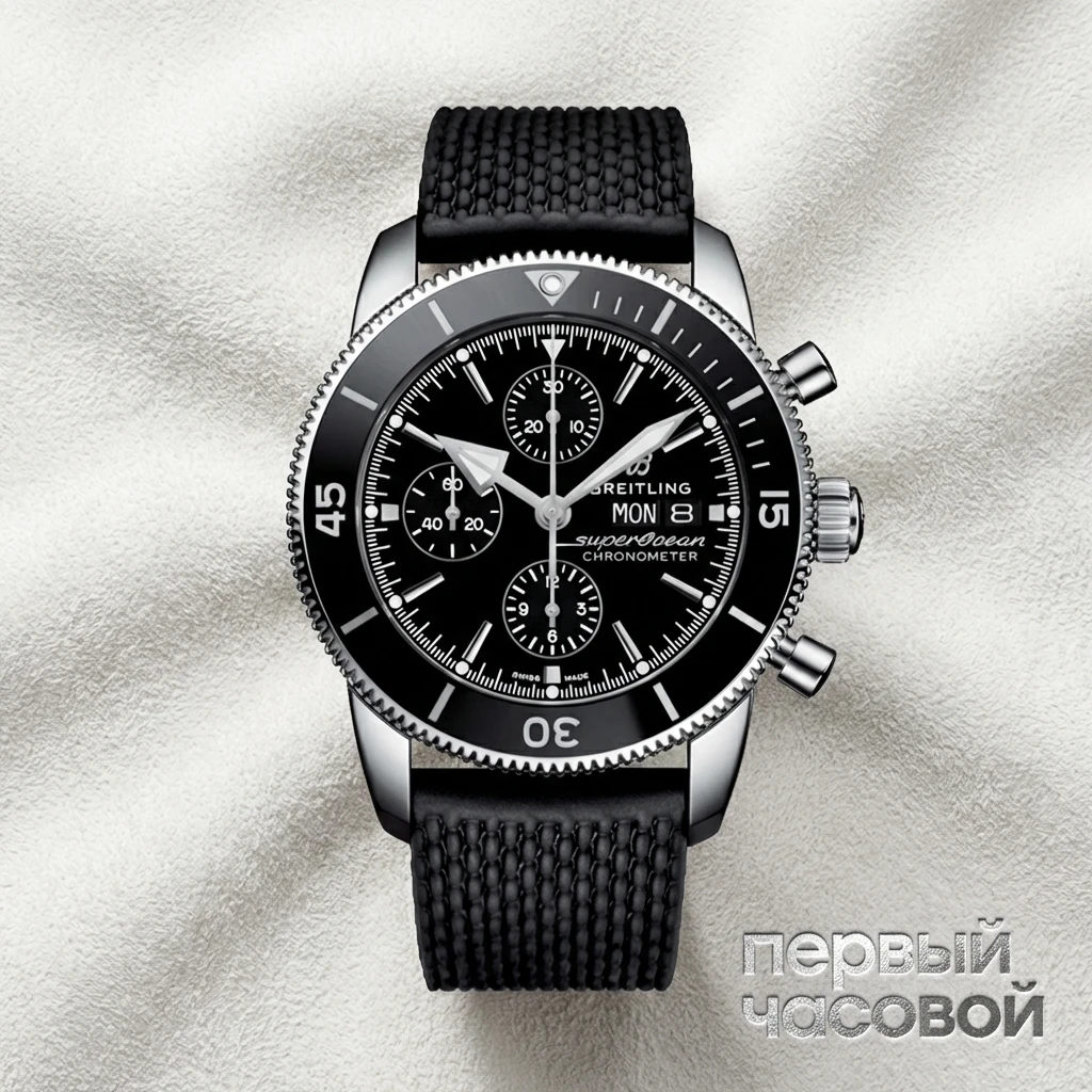 Купить элитные часы Breitling Superocean Heritage Chronograph 44 Black Dial A13313121B1S1: в наличии в Москве!