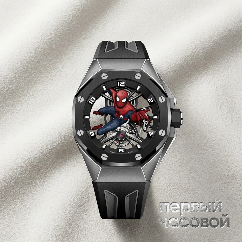 Купить элитные часы Audemars Piguet Marvel Royal Oak Concept Spyder-Man Tourbillon 42 Mm 26631IO.OO.D002CA.01: в наличии в Москве!