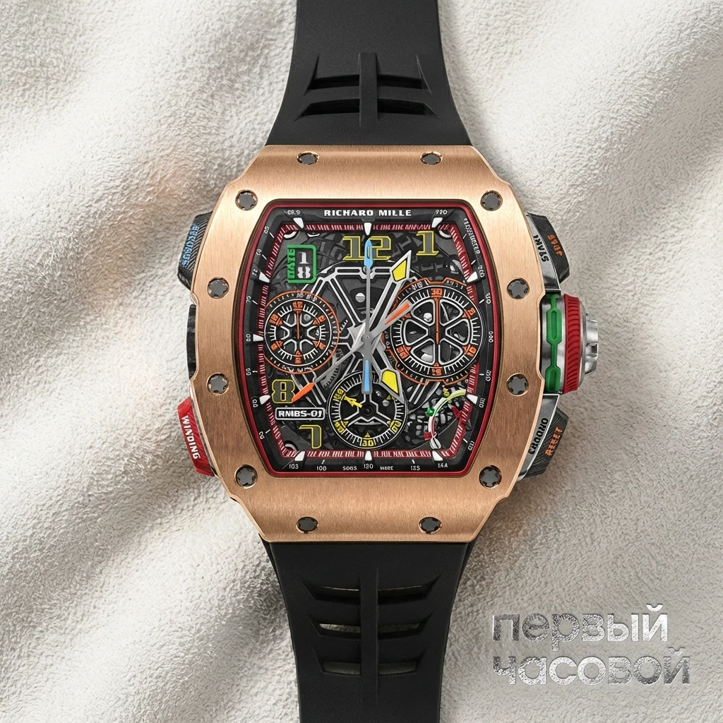 Купить элитные часы Richard Mille Split Seconds Chronograph Rose Gold and Carbon TPT RM 65-01: в наличии в Москве!
