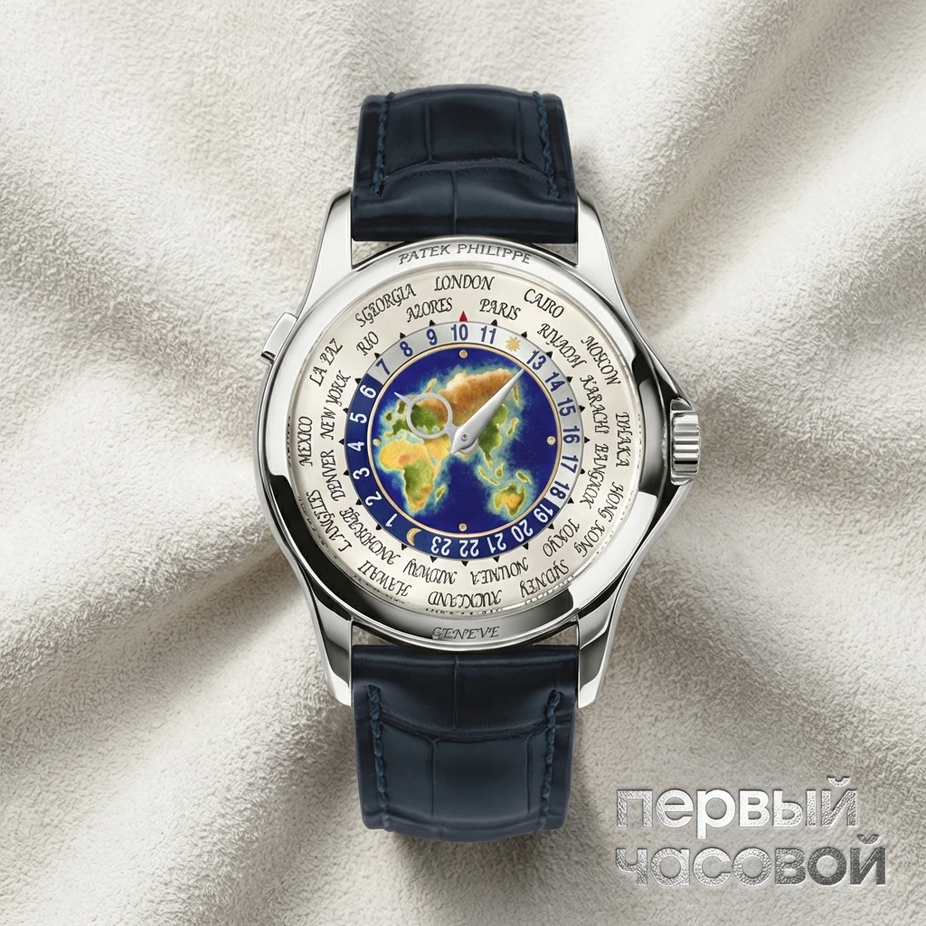 Купить элитные часы Patek Philippe World Time Enamel White Gold 5131G-010: в наличии в Москве!