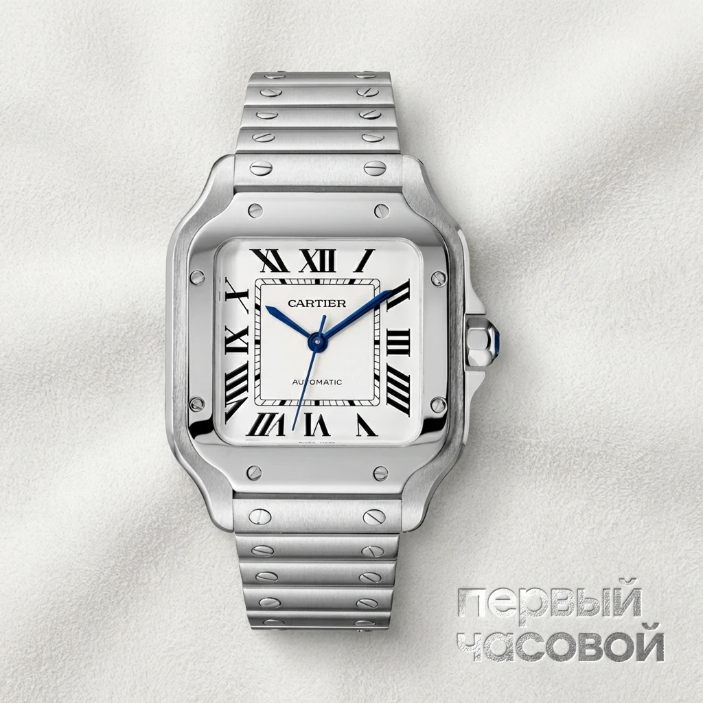 Купить элитные часы Cartier Santos De Cartier Medium WSSA0029: в наличии в Москве!