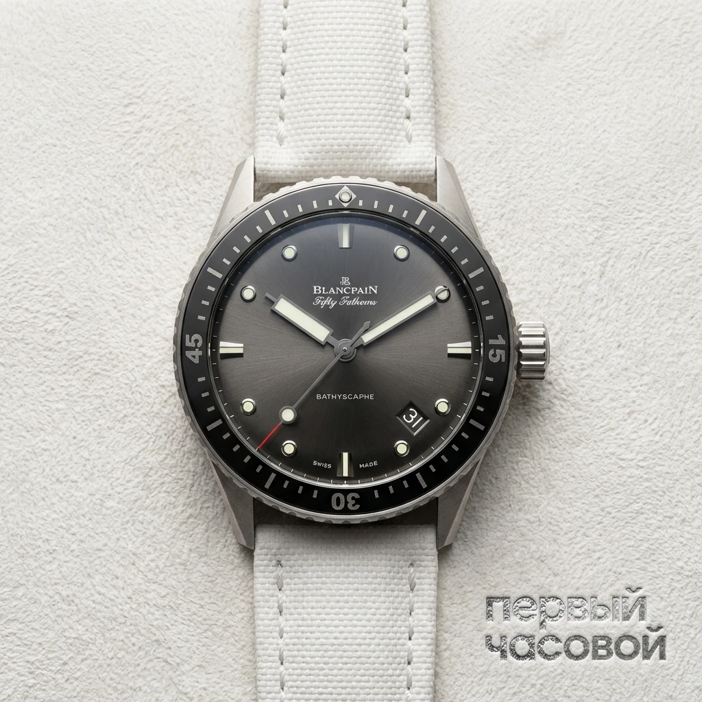 Купить элитные часы Blancpain Fifty Fathoms Bathyscaphe 5000 1110 B52A: в наличии в Москве!