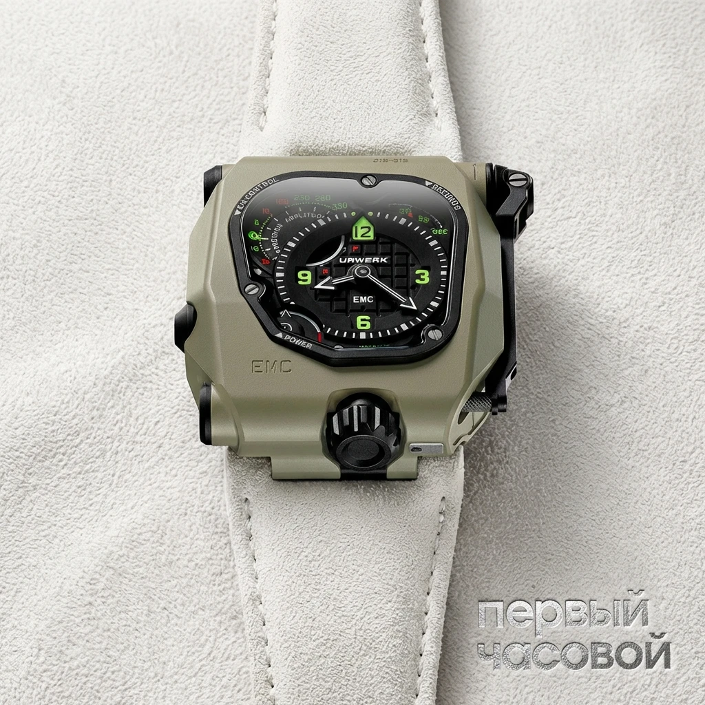 Купить элитные часы Urwerk TIME HUNTER DESERT SAGE LIMITED EDITION Urwerk EMC: в наличии в Москве!