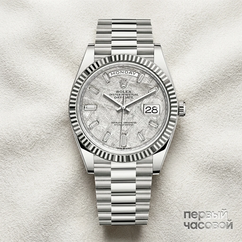 Купить элитные часы Rolex Oyster Perpetual White Gold Day-Date Meteorite 40Mm 228239: в наличии в Москве!