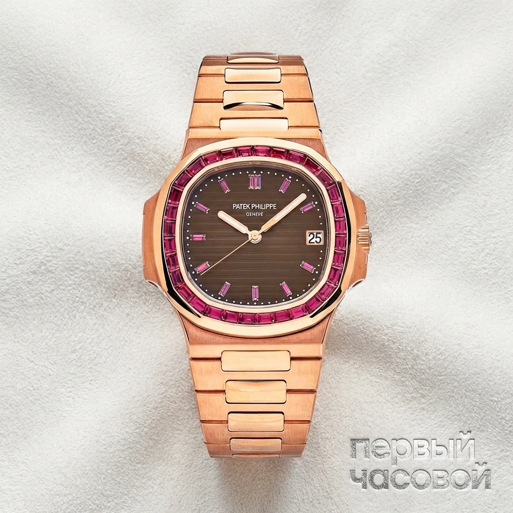 Patek Philippe Custom Nautilus Rose Gold And Ruby 40 mm FIX 5723/1R 5711R