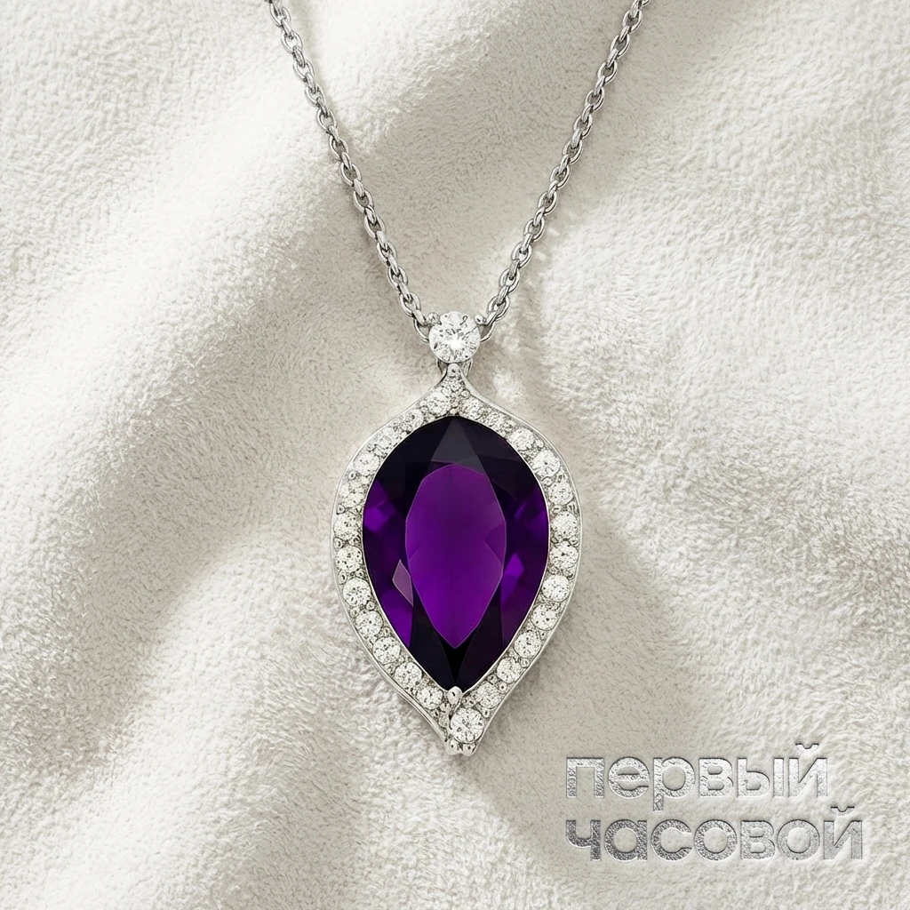 Купить украшение Studio jewelry Подвеска с аметистом 51,20 ct. : в наличии в Москве!