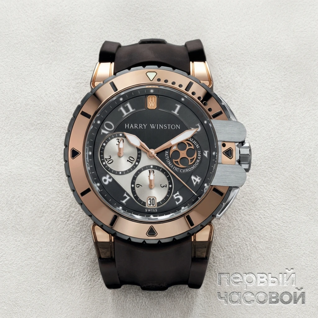 Купить элитные часы Harry Winston Ocean Diver Zalium And Rose Gold 410/MCA44RZC.A : в наличии в Москве!