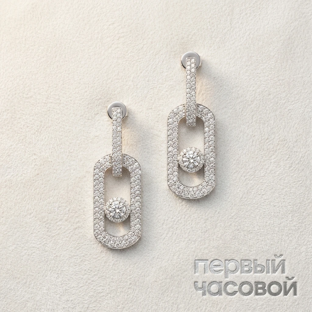 Купить украшение Messika So Move Xl Diamond Pavé Pendant Earrings So Move XL Pavé-Set Pendant Earrings 13123-WG: в наличии в Москве!