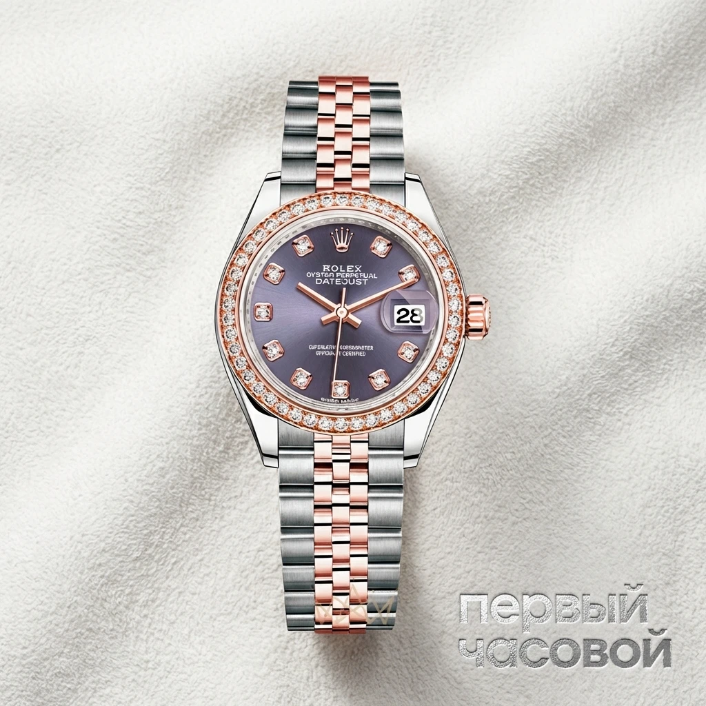 Rolex Lady-Datejust 28Mm Purple Dial Diamonds 279381RBR