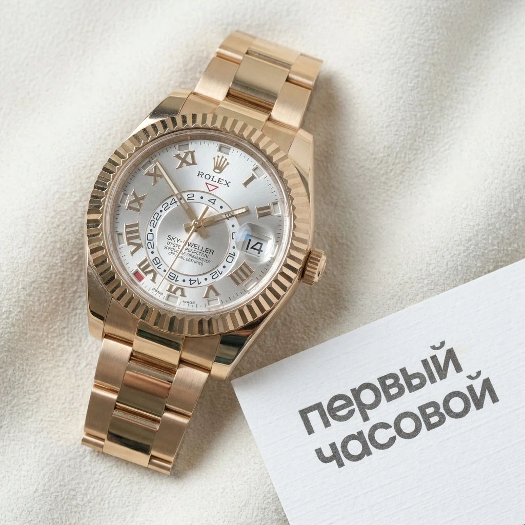 Купить элитные часы Rolex Sky-Dweller Rose Gold Sundust Roman Dial 326935: в наличии в Москве!