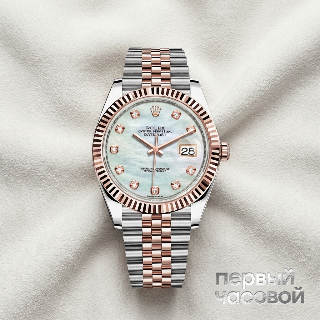 Rolex Datejust 41Mm Steel Rose Gold Mop Dial