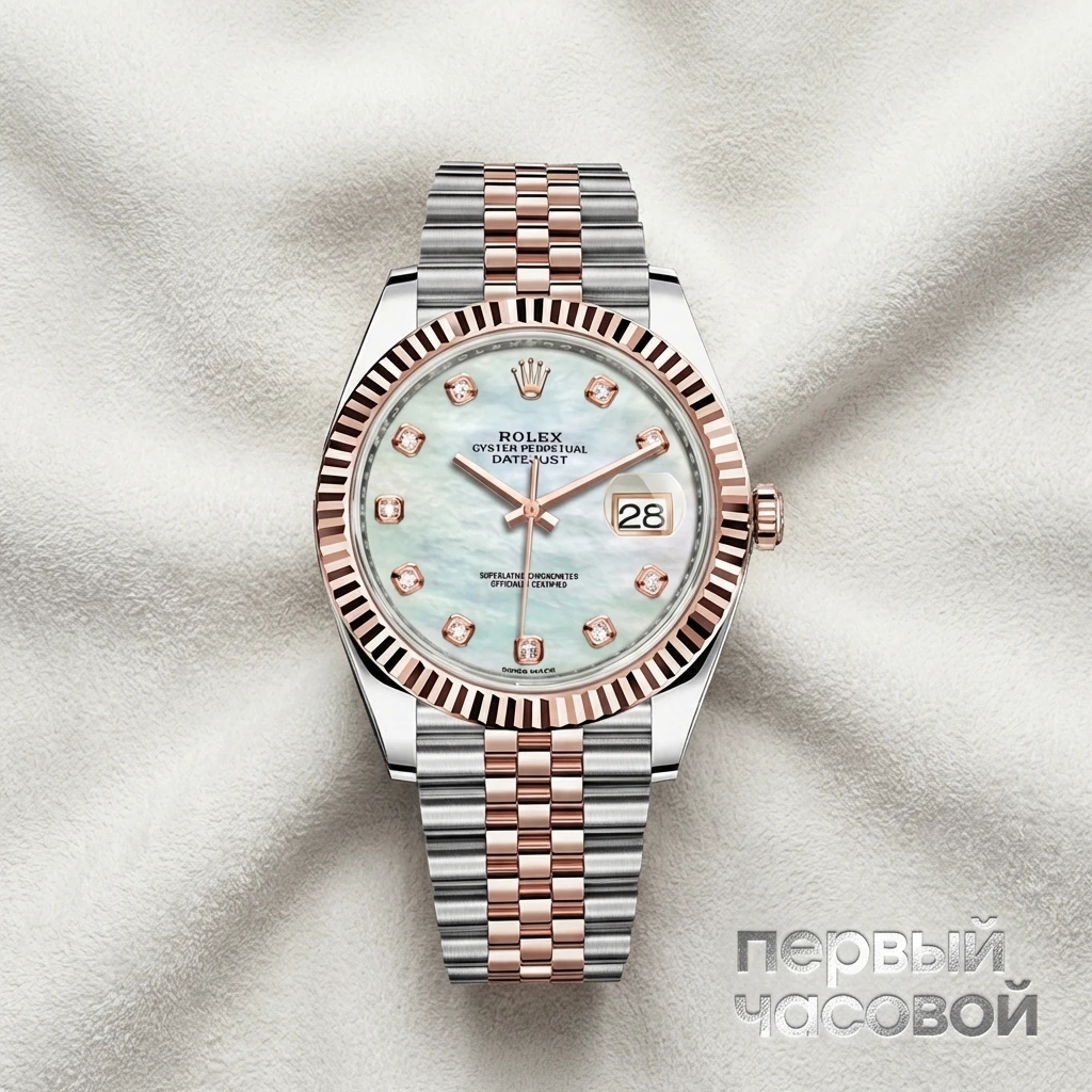 Rolex Datejust 41Mm Steel Rose Gold Mop Dial 126331