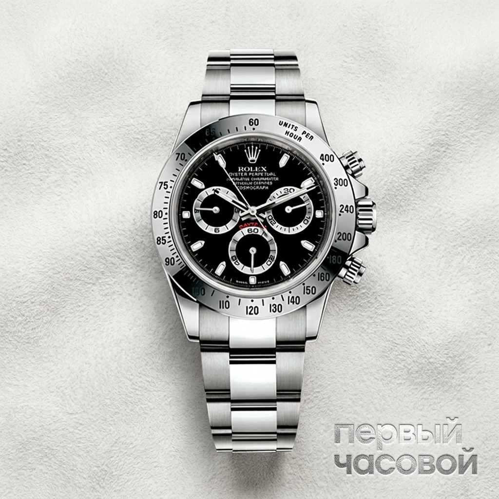 Купить элитные часы Rolex Cosmograph Daytona Black Dial "В ЗАВОДСКИХ ПЛЕНКАХ" 116520: в наличии в Москве!