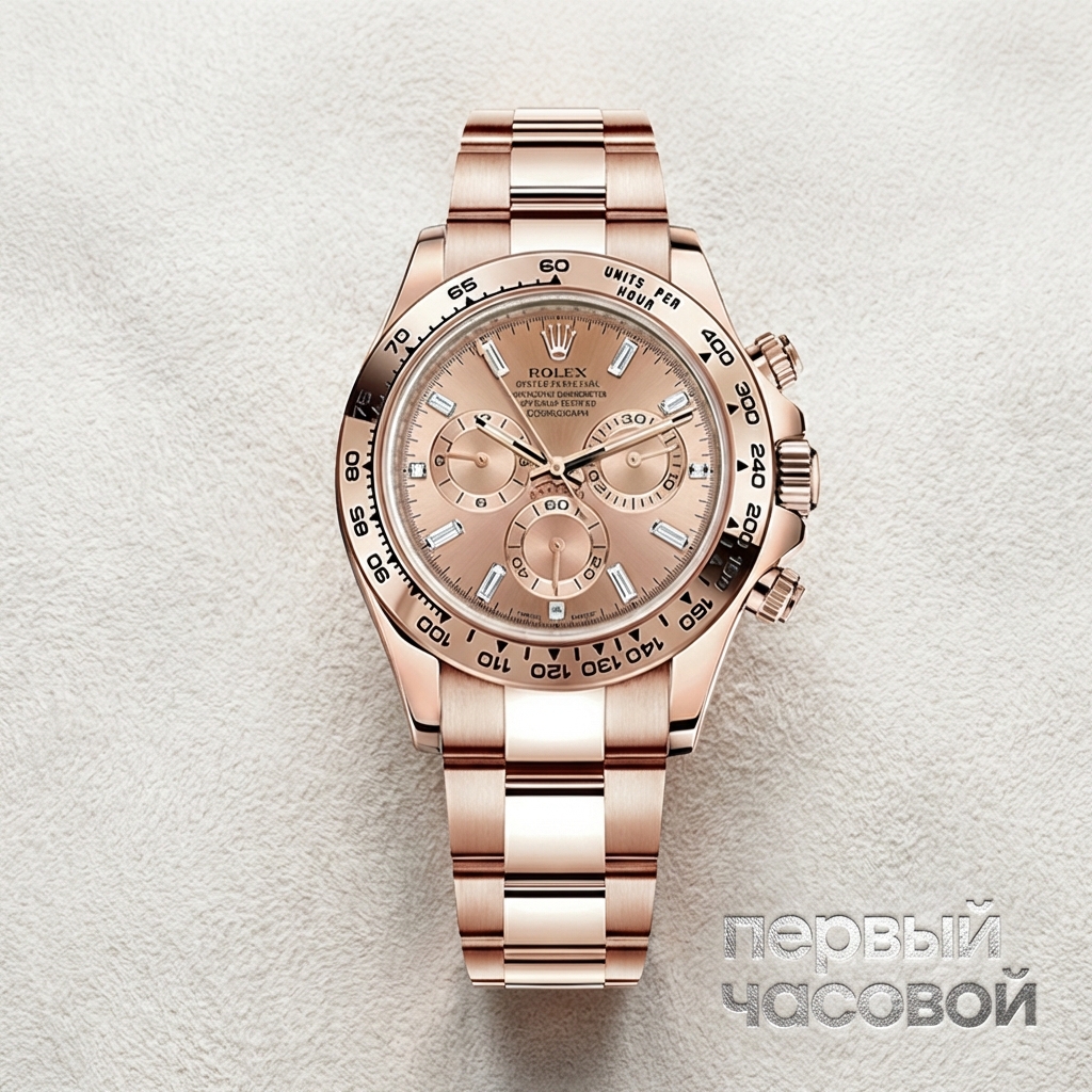 Rolex Oyster Perpetual Cosmograph Daytona Rose Gold Baguette