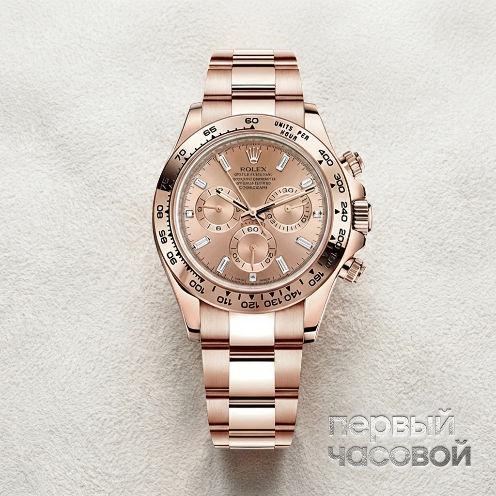 Rolex Oyster Perpetual Cosmograph Daytona Rose Gold Baguette 116505