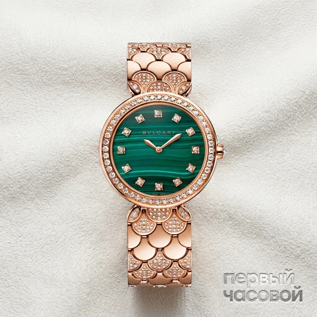 Купить элитные часы Bvlgari DIVAS’ DREAM WATCH Malachite Dial 33 mm 103521: в наличии в Москве!