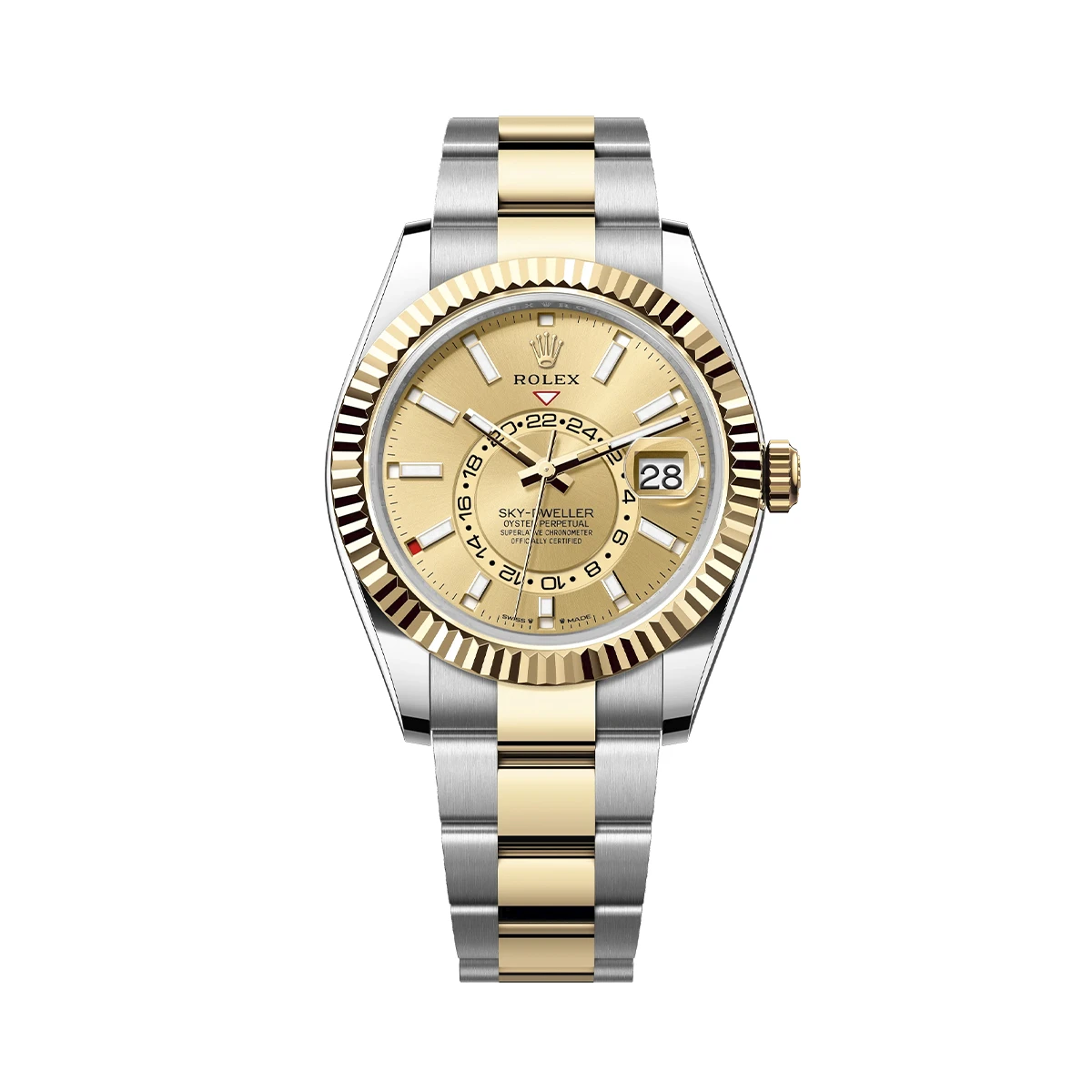 Купить элитные часы Rolex Sky-Dweller Steel &amp; Yellow Gold Champagne Dial 336933: в наличии в Москве!