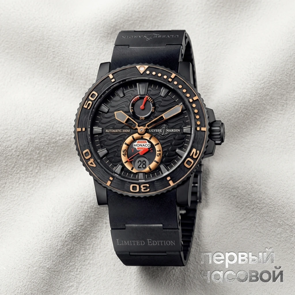 Купить элитные часы Ulysse N Maxi Marine Diver Monaco Ys Limited 263-35-3/MON: в наличии в Москве!