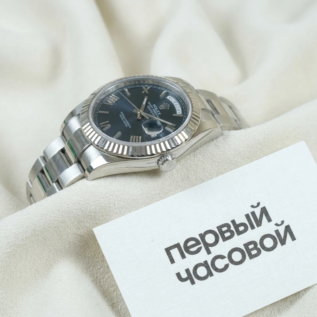 Купить элитные часы Rolex Oyster Perpetual Day-Date 40Mm White Gold Blue Dial 228239: в наличии в Москве!