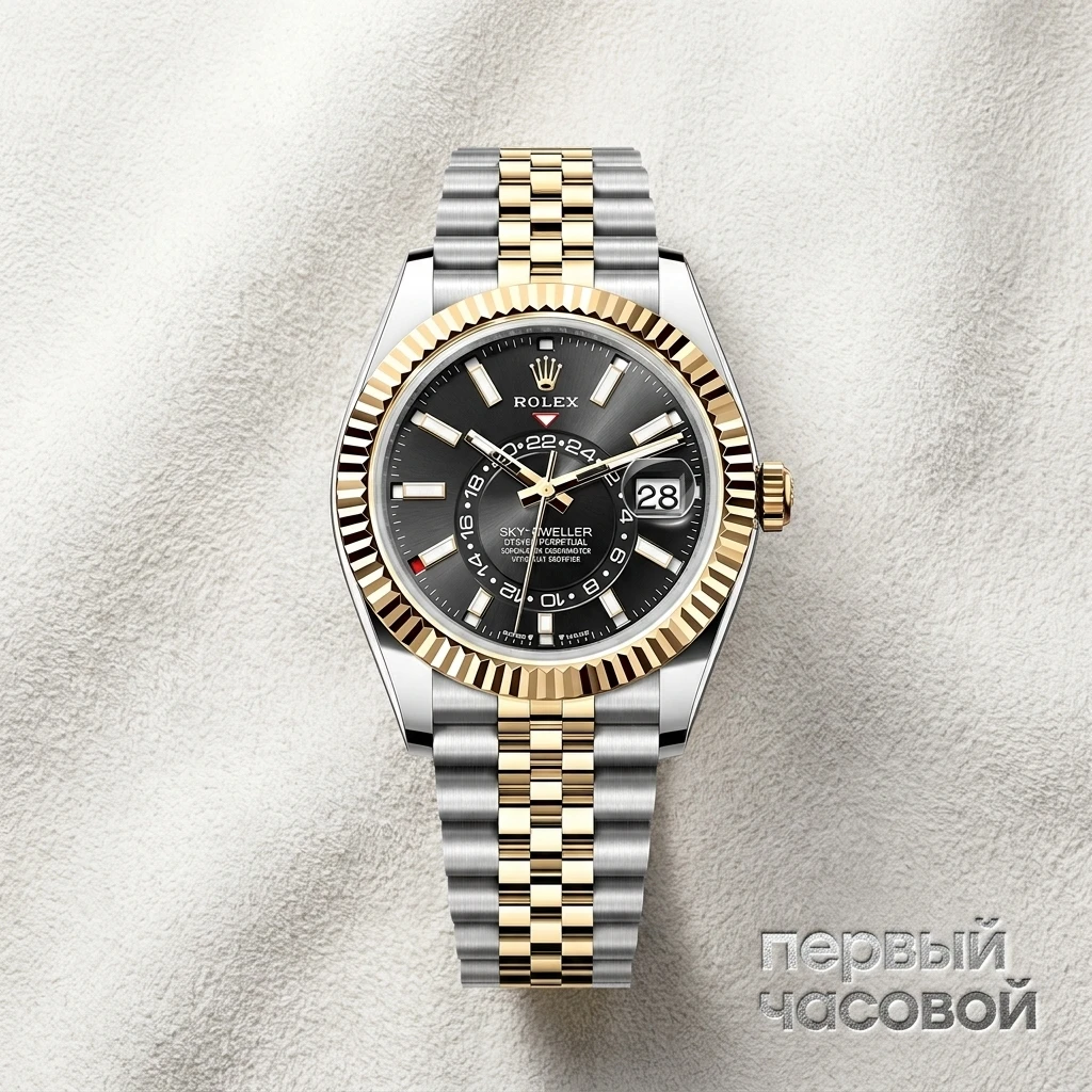 Купить элитные часы Rolex Sky-Dweller 42Mm Steel And Yellow Black Dial 336933: в наличии в Москве!