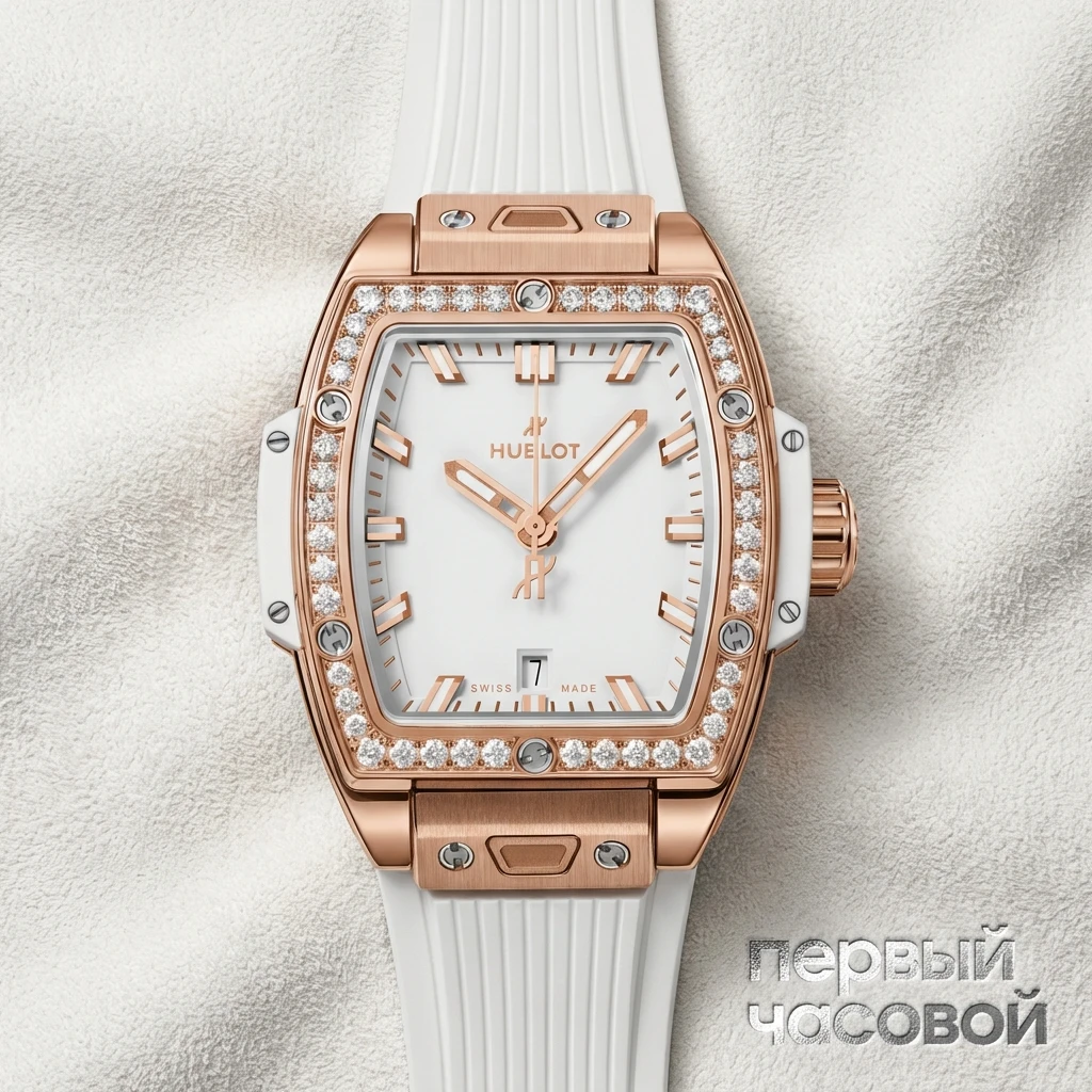 Купить элитные часы Hublot Shaped Spirit Of Big Bang King Gold White Diamonds 682.OE.2080.RW.1204: в наличии в Москве!