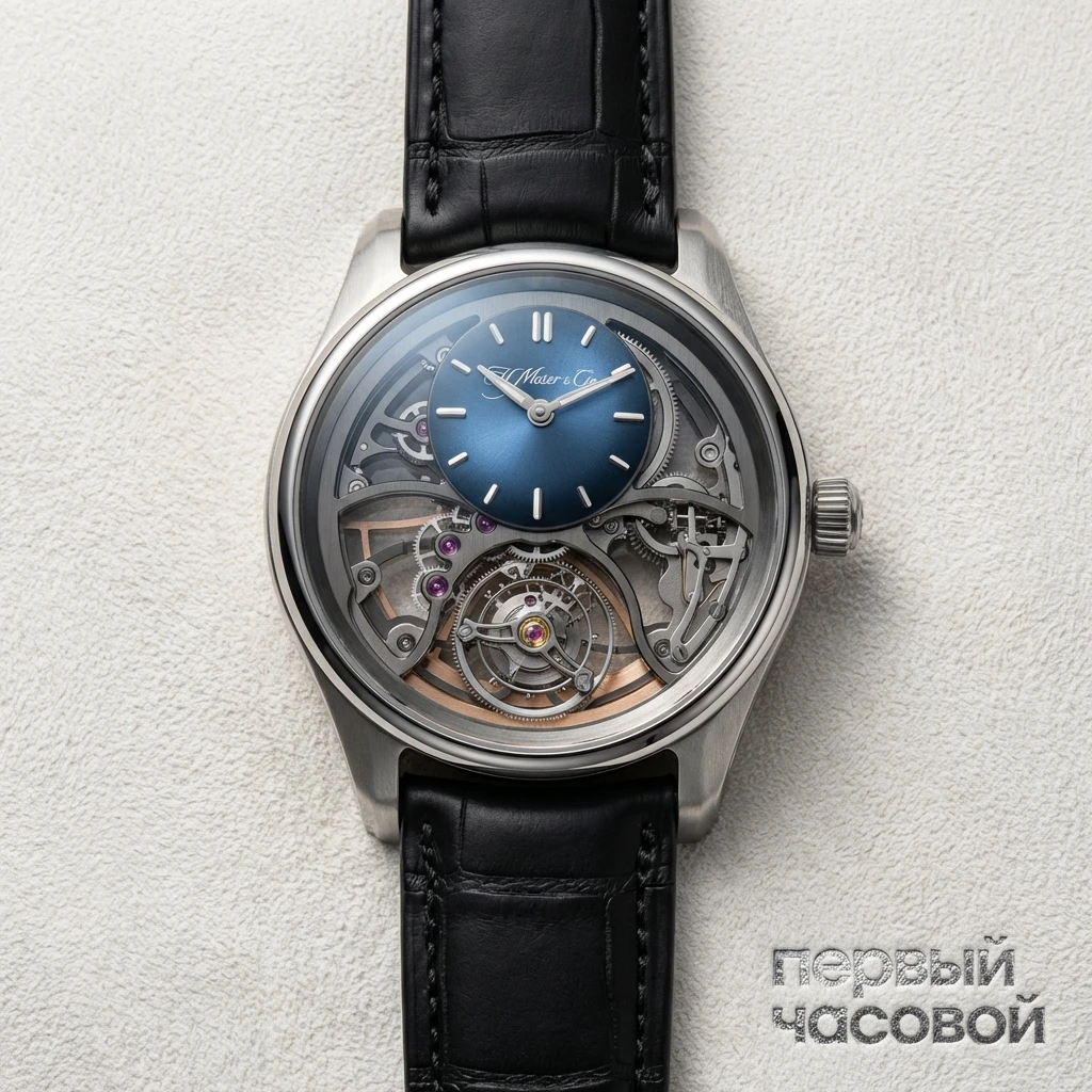 Купить элитные часы H. Moser &amp; Cie H. Moser &amp; Cie Pioneer Cylindrical Tourbillon Skeleton 3811-1200: в наличии в Москве!
