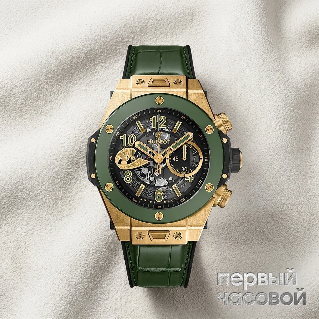 Купить элитные часы Hublot Big Bang Unico WBC Yellow Gold Green Ceramic 411.VG.1189.LR.WBC19: в наличии в Москве!