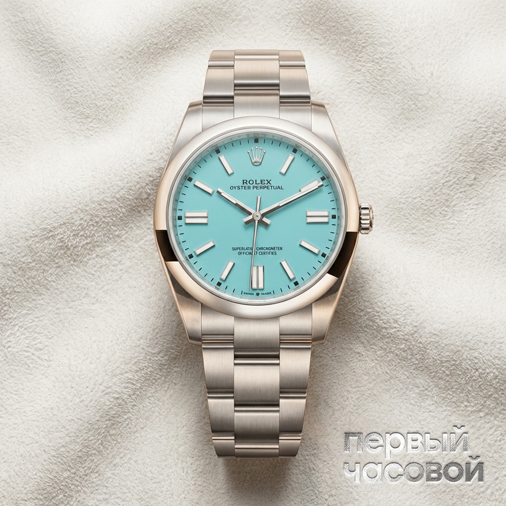 Rolex Oyster Perpetual 41 mm Turquoise Tiffany Custom Dial Custom