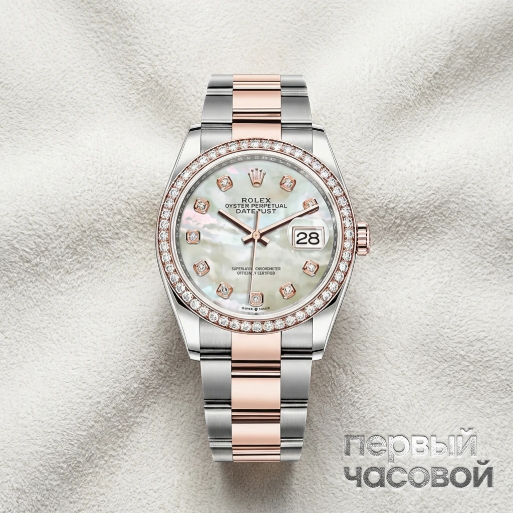 Rolex Datejust 36Mm Steel And Everose Gold Mop Dial Diamonds Fix Тюнинг 126231