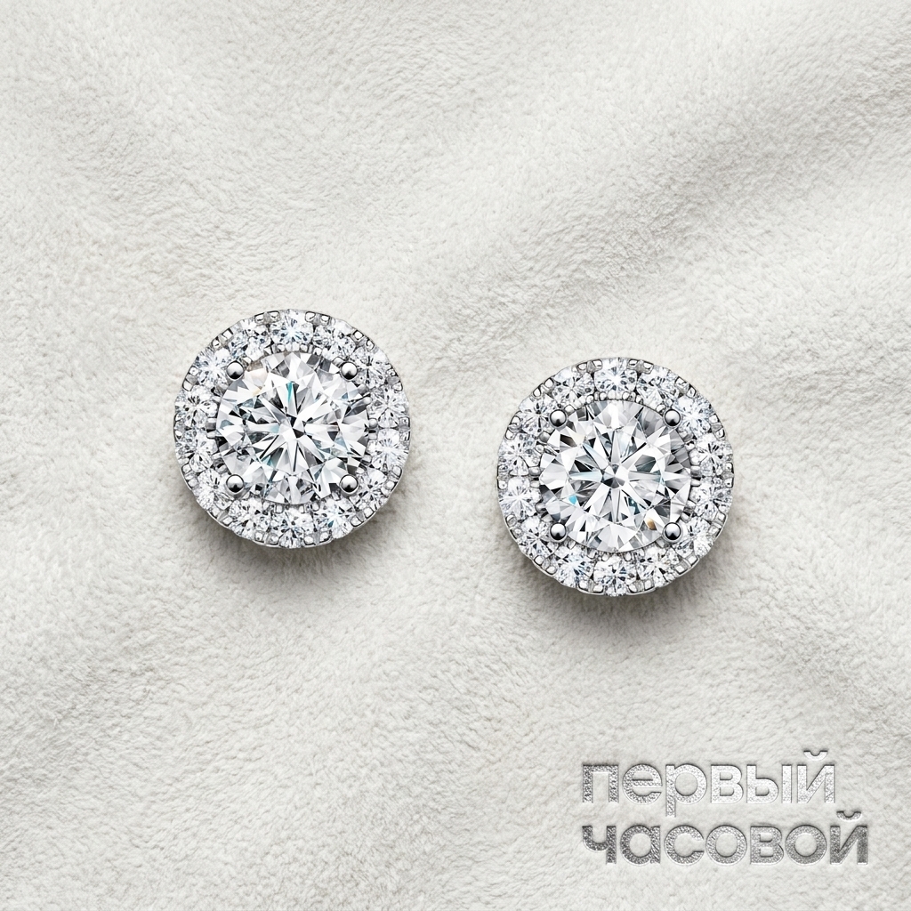 Studio jewelry Серьги 0,50/0,50 ct. G/Internally Flawless (3 Excellent)